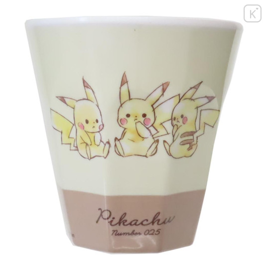 Japan Pokemon Melamine Tumbler - Pikachu / Number025 Yellow - 1