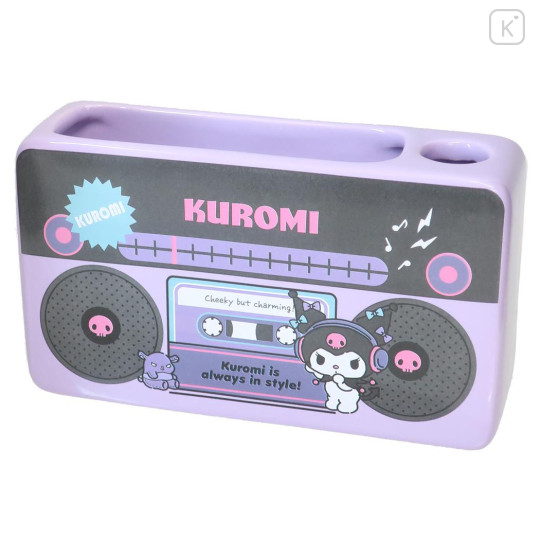 Japan Sanrio Desktop Organizer & Pen Stand - Kuromi / Cassett Music - 1