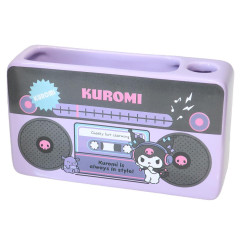 Japan Sanrio Desktop Organizer & Pen Stand - Kuromi / Cassett Music