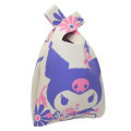 Japan Sanrio Mini Tote Bag - Kuromi / Beige & Purple - 2