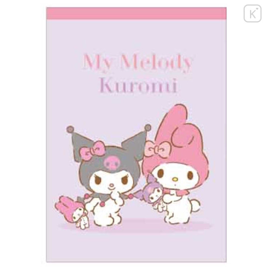 Japan Sanrio B7 Notepad - Kuromi & My Melody / Doll - 1