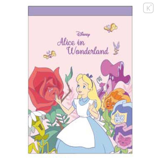 Japan Disney B7 Notepad - Alice in Wonderland / Flora - 1