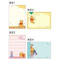 Japan Disney B7 Notepad - Winnie The Pooh & Friends - 2