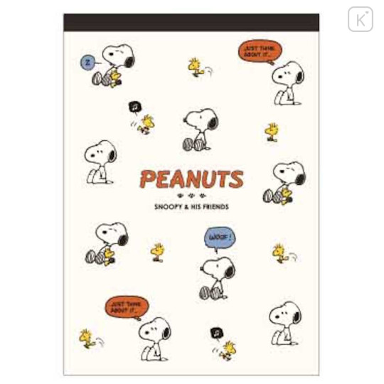 Japan Peanuts B7 Notepad - Snoopy / White - 1