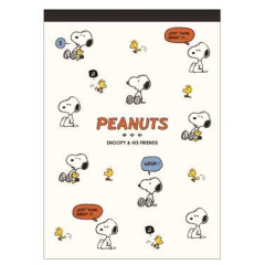 Japan Peanuts B7 Notepad - Snoopy / White