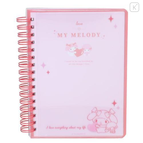 Japan Sanrio A6 Ring Notebook - My Melody & Sweet Piano / Heart - 1