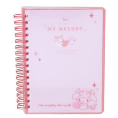 Japan Sanrio A6 Ring Notebook - My Melody & Sweet Piano / Heart