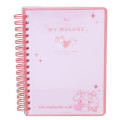 Japan Sanrio A6 Ring Notebook - My Melody & Sweet Piano / Heart - 1