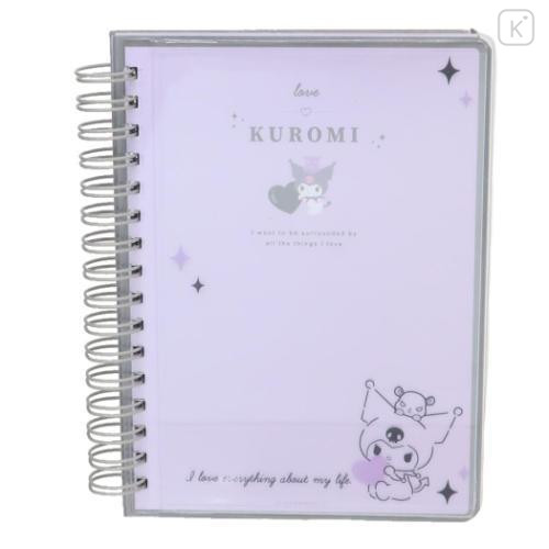 Japan Sanrio A6 Ring Notebook - Kuromi / Heart - 1