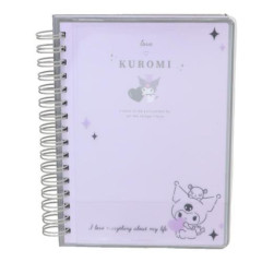 Japan Sanrio A6 Ring Notebook - Kuromi / Heart