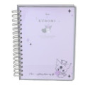 Japan Sanrio A6 Ring Notebook - Kuromi / Heart - 1