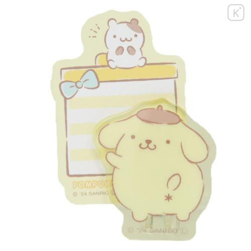 Japan Sanrio Acrylic Clip - Pompompurin / See My Message - 1