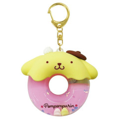 Japan Sanrio Shaka Shaka Keychain - Pompompurin / Donut Pink & Purple