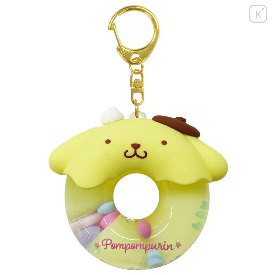 Japan Sanrio Shaka Shaka Keychain - Pompompurin / Donut Yellow - 1