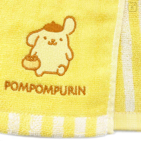 Japan Sanrio Sports Towel - Pompompurin / Yellow Stripe - 2