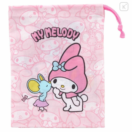 Japan Sanrio Drawstring Pouch - My Melody / Friend - 1