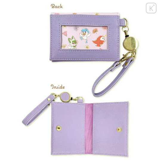 Japan Pokemon Bifold Pass Case Card Holder - Flower Cafe / Pink - 2