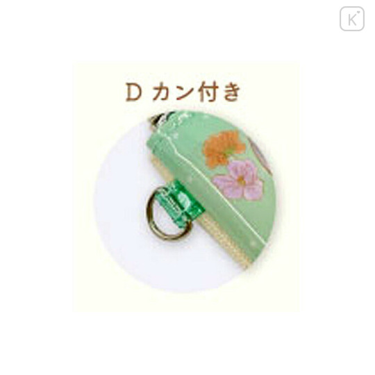 Japan Pokemon Flat Pouch - Flower Cafe / Green - 2