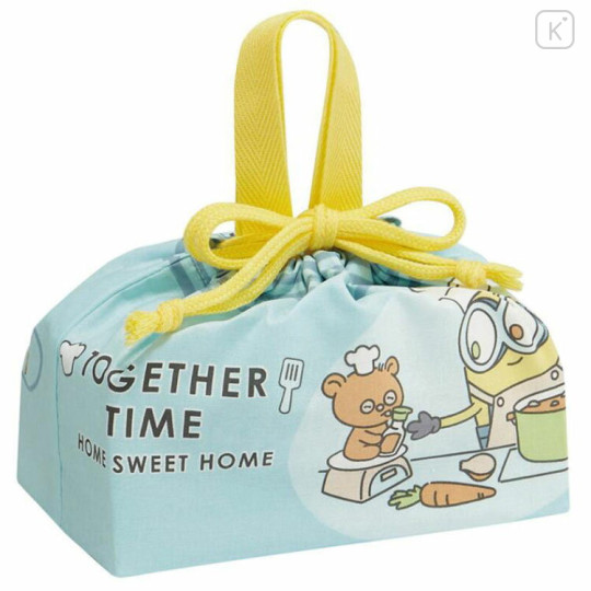 Japan Minions Drawstring Pouch / Lunch Bag - Home Sweet Home - 1