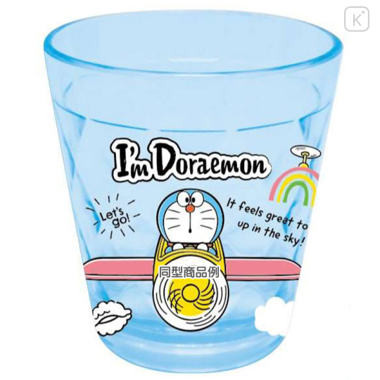 Japan Doraemon Acrylic Tumbler Clear Airy - Flying - 1