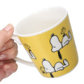 Japan Peanuts Porcelain Mug - Snoopy / Yellow Together - 2