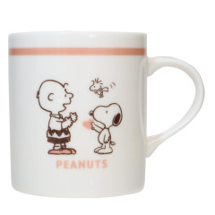 Japan Peanuts Porcelain Mug - Snoopy / Charlie Love