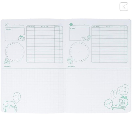 Japan Chiikawa A5 Planner Notebook Schedule Book - Green - 3