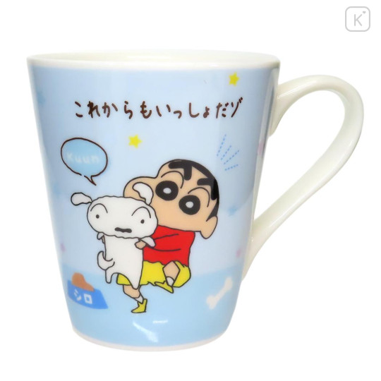 Japan Crayon Shin-chan Mug - We'll Always Be Together! / Light Blue - 1