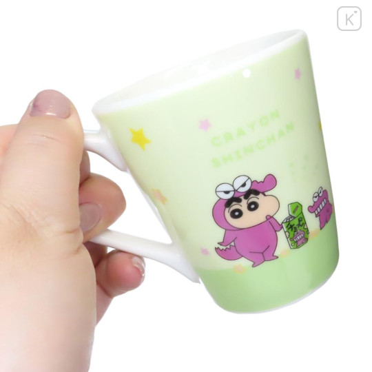 Japan Crayon Shin-chan Mug - Congratulations / Light Green - 2