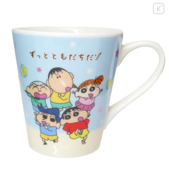 Japan Crayon Shin-chan Mug - Best Friends Forever / Light Blue - 1