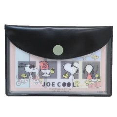 Japan Peanuts Sticky Notes with Case - Snoopy / Joe Cool Black