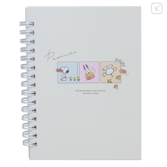 Japan Peanuts A6 Ring Notebook - Snoopy / Food Time - 1