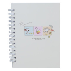 Japan Peanuts A6 Ring Notebook - Snoopy / Food Time
