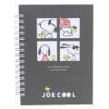 Japan Peanuts A6 Ring Notebook - Snoopy / Joe Cool Black - 1