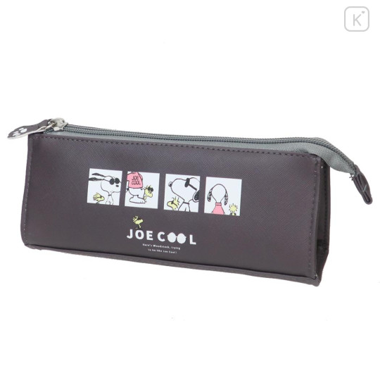 Japan Peanuts Pencil Case Pouch - Snoopy / Joe Cool Black - 1