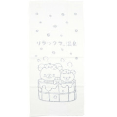 Japan San-X Jacquard Face Towel - Rilakkuma & Korilakkuma & Kiiroitori / Hot Spring