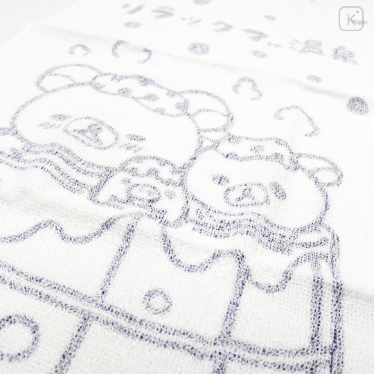 Japan San-X Jacquard Face Towel - Rilakkuma & Korilakkuma & Kiiroitori / Hot Spring - 2