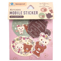 Japan San-X Waterproof Mobile Sticker Pack - Chairoikoguma & Korilakkuma : Flower Tea Time - 1