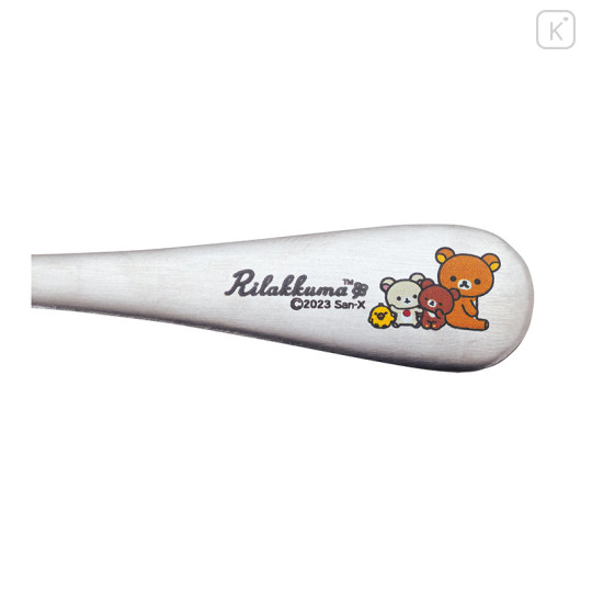 Japan San-X Stainless Steel Spoon (M) - Rilakkuma & Korilakkuma - 2