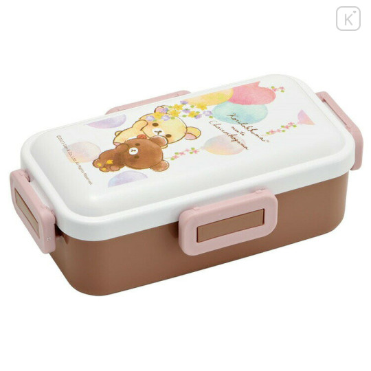 Japan San-X Bento Lunch Box 530ml - Korilakkuma & Chairoikoguma / Flower Tea Time - 1