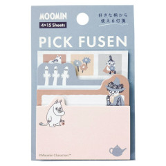 Japan Moomin Die-cut Fusen Sticky Notes - Blue & Orange