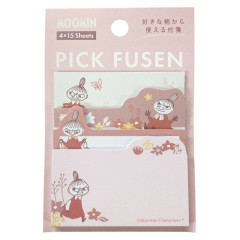 Japan Moomin Die-cut Fusen Sticky Notes - Littly My / Pink & Red