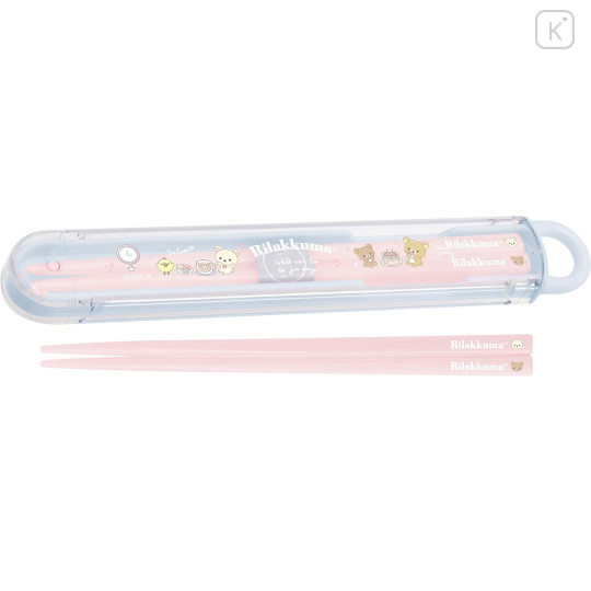 Japan San-X Chopsticks 16.5cm with Case - Rilakkuma / Fun Memory - 1