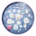 Japan San-X Luminous Wall Clock - Sumikko Gurashi / Ghost Night Park Purple - 1