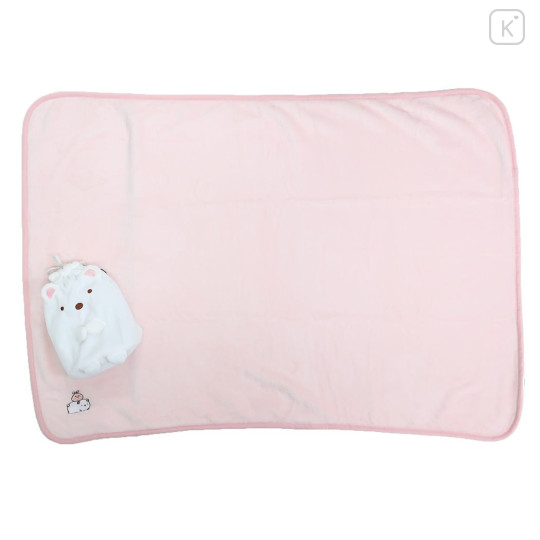 Japan San-X Nap Blanket with Mascot Drawstring - Sumikko Gurashi / Shirokuma Polar Bear - 1