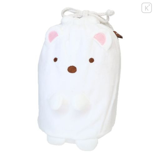 Japan San-X Nap Blanket with Mascot Drawstring - Sumikko Gurashi / Shirokuma Polar Bear - 5