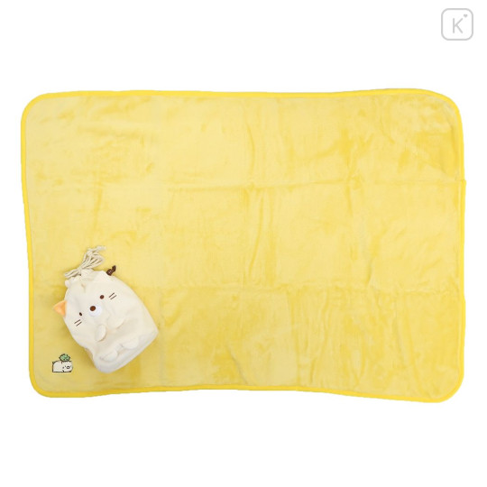 Japan San-X Nap Blanket with Mascot Drawstring - Sumikko Gurashi / Neko Cat - 1