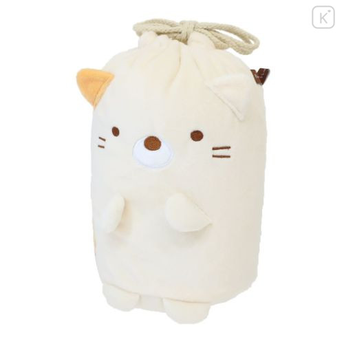 Japan San-X Nap Blanket with Mascot Drawstring - Sumikko Gurashi / Neko Cat - 5