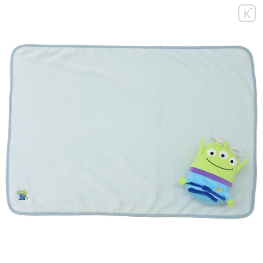 Japan Disney Nap Blanket with Mascot Drawstring - Alien - 1