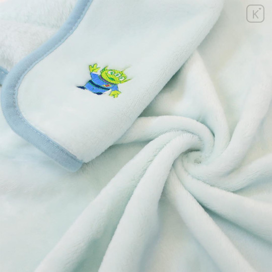 Japan Disney Nap Blanket with Mascot Drawstring - Alien - 2